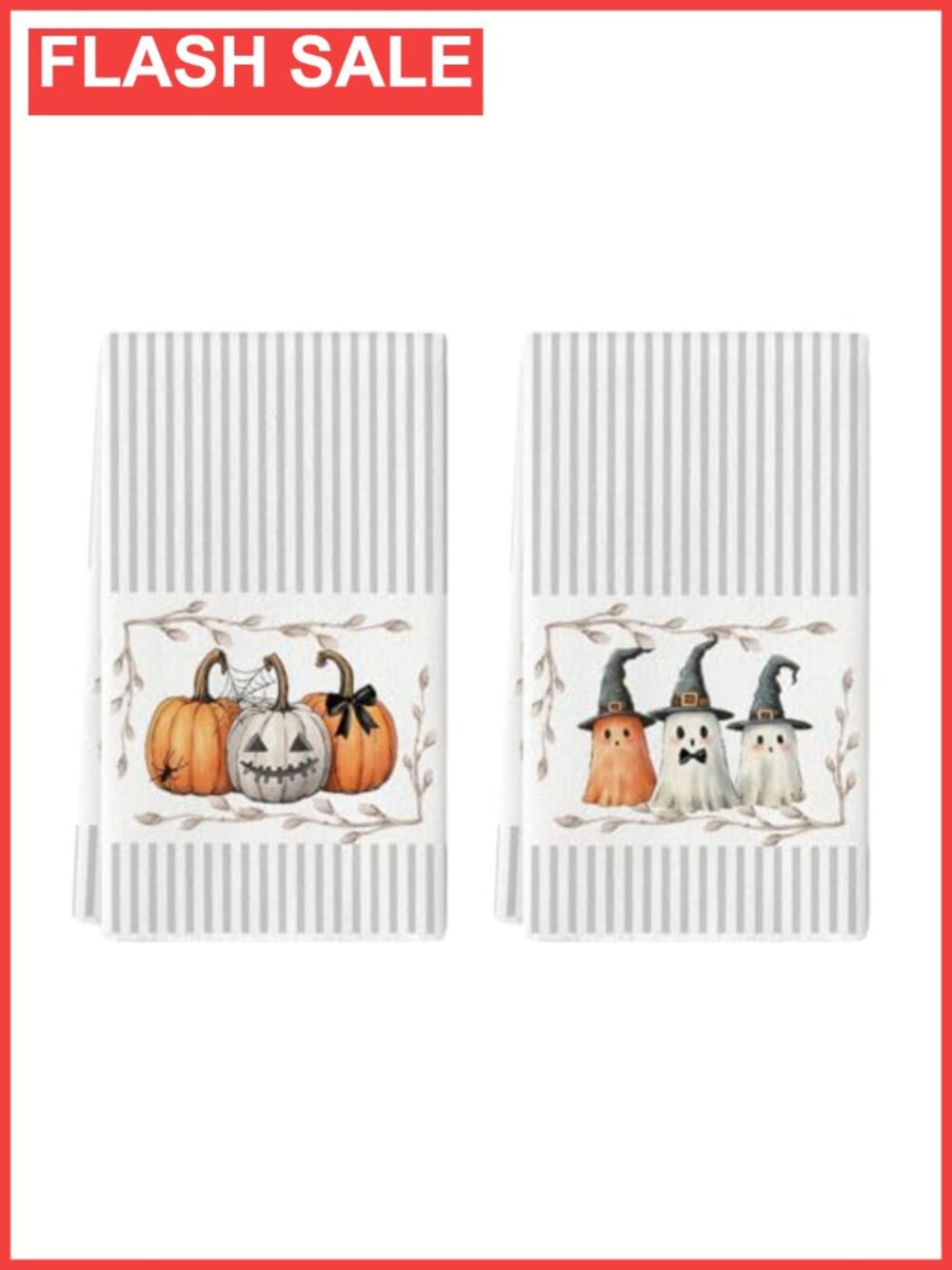 Halloween Kitchen Towels Set of 2 18x26 Inch Absorbent Polyester Dish Towels